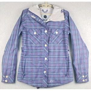 Nike Womens‎ Snowboarding Jacket Medium Plaid Blue Pink